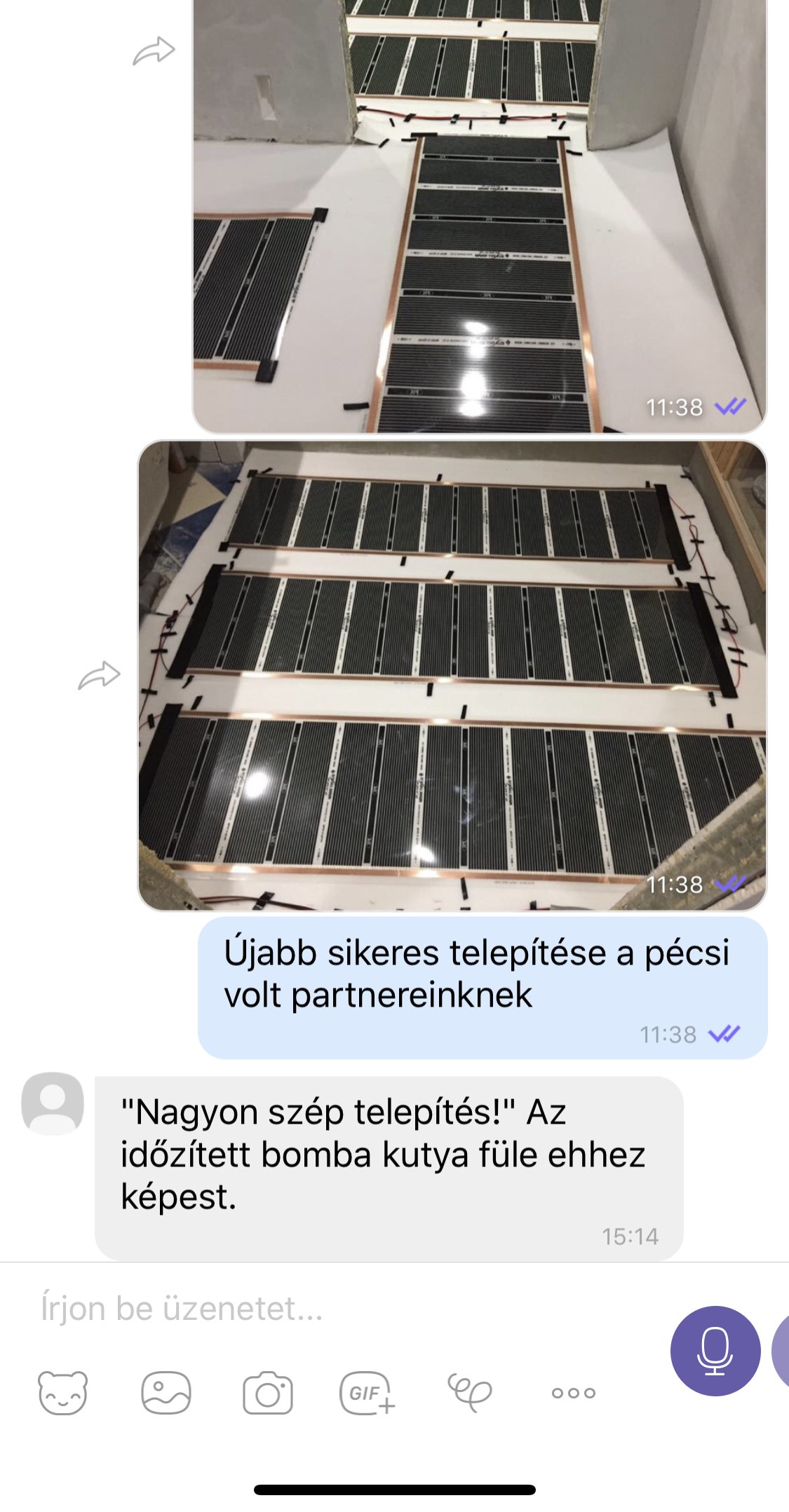 “Nagyon szép telepítés! Az időzített bomba kutya füle ehhez képest”