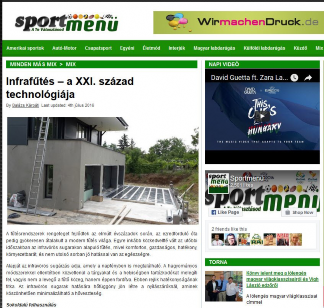 Sportmenu Infarfutes Elektromos Futes