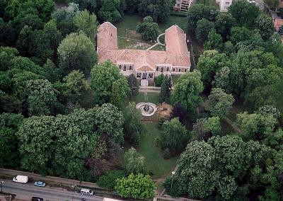 Bonyhad Perczel Mansion Now Library Aerial   Garden 1